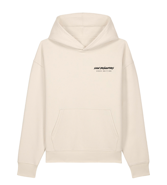 NERVOUS hoodie raw white