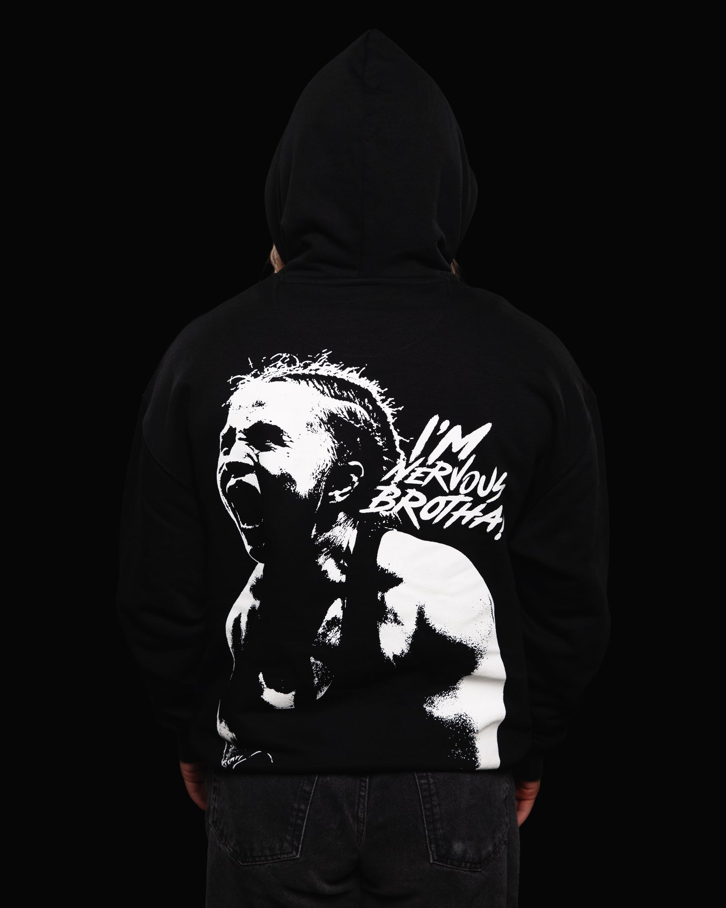 NERVOUS hoodie black