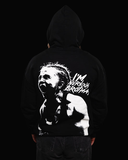 NERVOUS hoodie black
