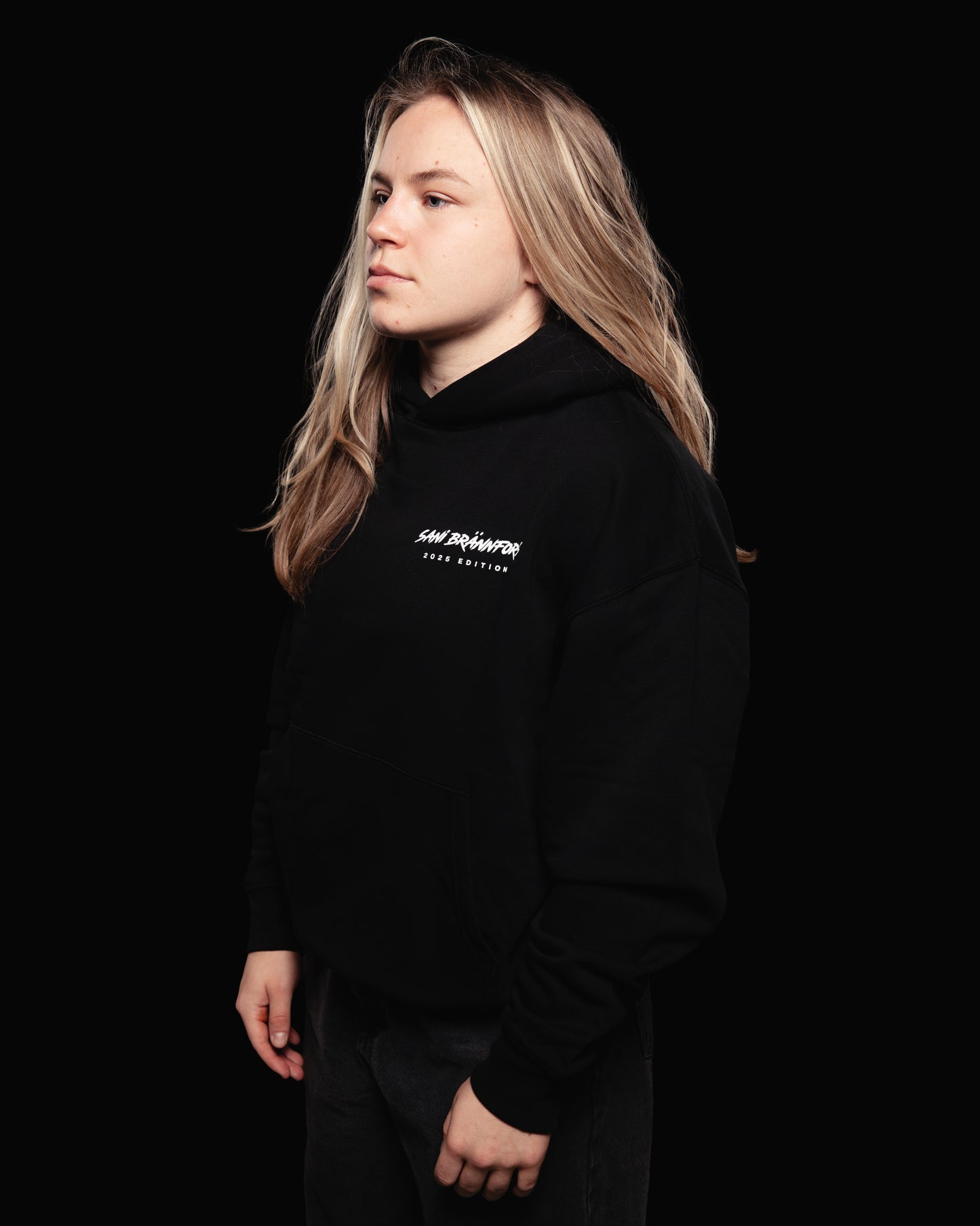 NERVOUS hoodie black