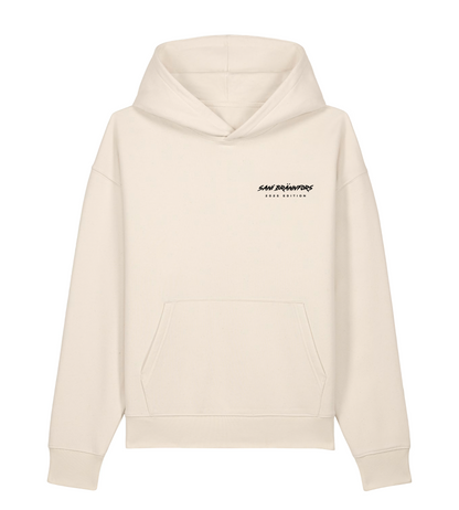 NERVOUS hoodie raw white